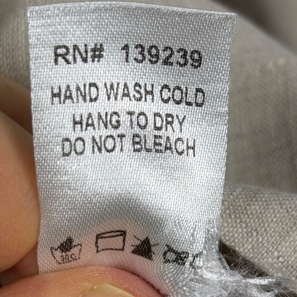 Tuckernuck Womens Long Sleeve Linen Tatum Popover Blouse XXL Beachy Breathable - Picture 8 of 12